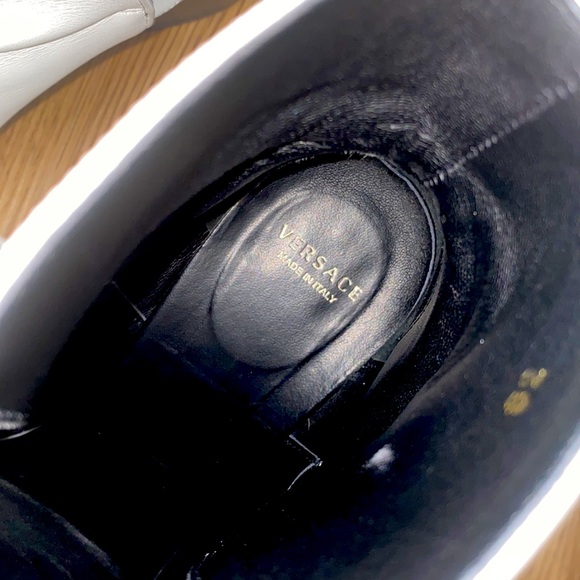 Versace White Leather Bootie with Hooks - Picture 3 of 9